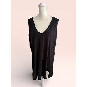 UNIVERSAL STANDARD Black Tunic Length Tank Top Size Medium